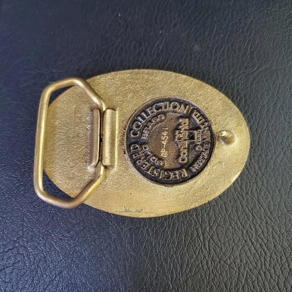 Heritage Mint Oklahoma 1907 State Seal Solid Brass Belt Buckle Western Americana